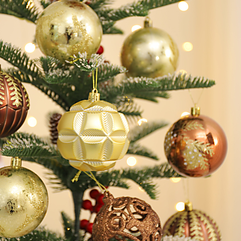 Decoraciones navideñas BOLA DE Navidad centro comercial bar techo bola colgante 8CM bola colorida Bola brillante Bola de galvanoplastia BOLA DE Navidad