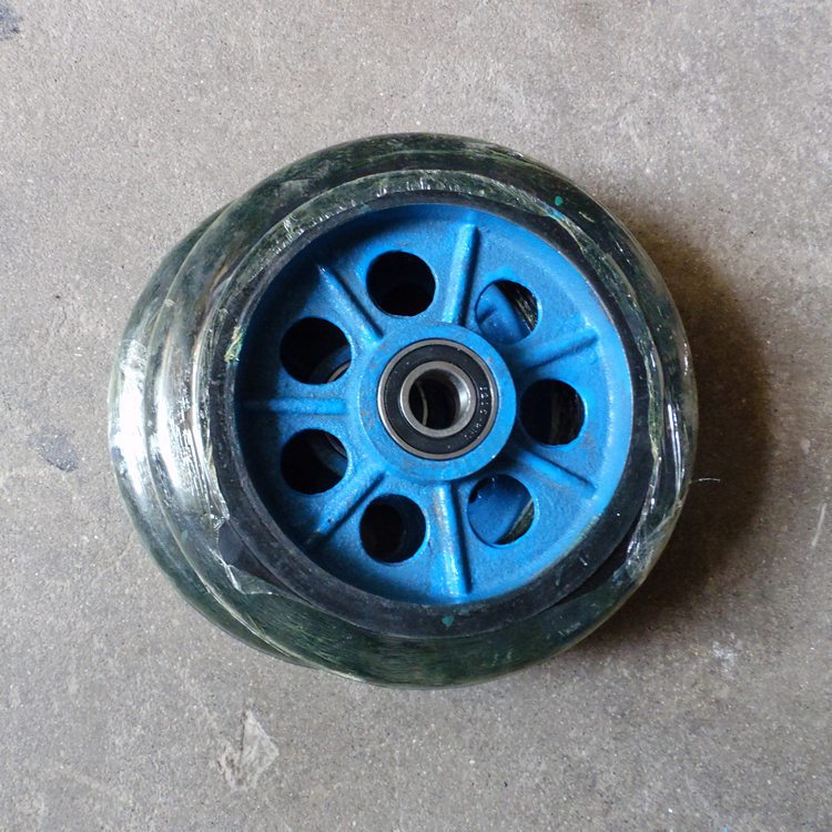 10寸橡胶轮 单轮橡胶轮 铁芯橡胶轮 圆顶橡胶轮