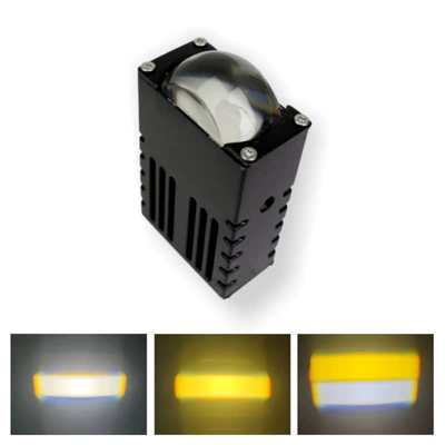Car LED front fog lamp i17 grid grid spotlight 1.5 inch white yellow two-color module matrix motorcycle electric (Motorcycle headlights, headlights)