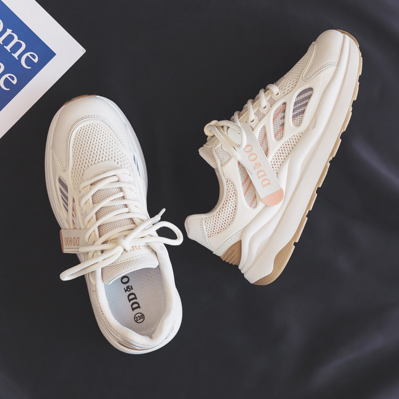 Dámske športové biele topánky ddoo Forrest Gump Daddy Shoes, nové jarné a jesenné topánky z roku 2024_voghion.com