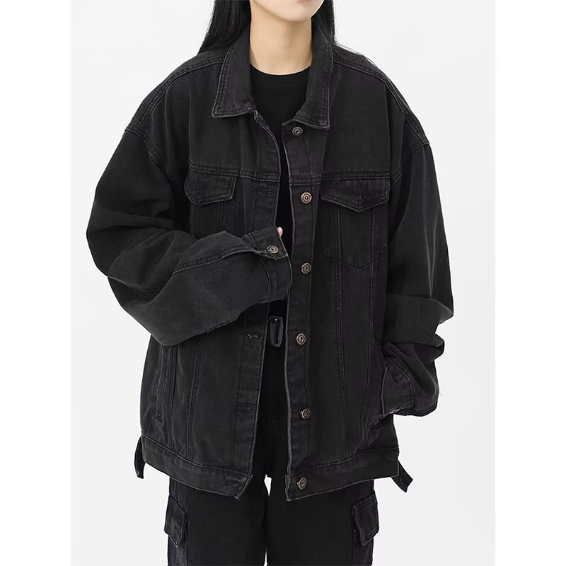 Foreign Trade Cross-border Denim Jacket Men's Korean-style Trendy Brand Solid Color Youth Casual Work Jacket Handsome All-match Boys
