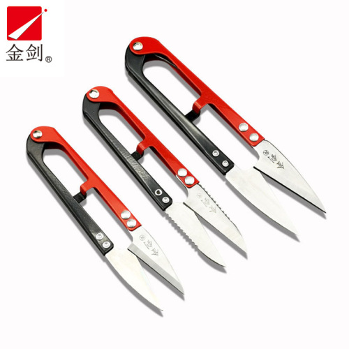 Golden sword scissors SK5 manganese steel sharp spring U-shaped yarn scissors cross stitch thread scissors thread clothing factory small scissors