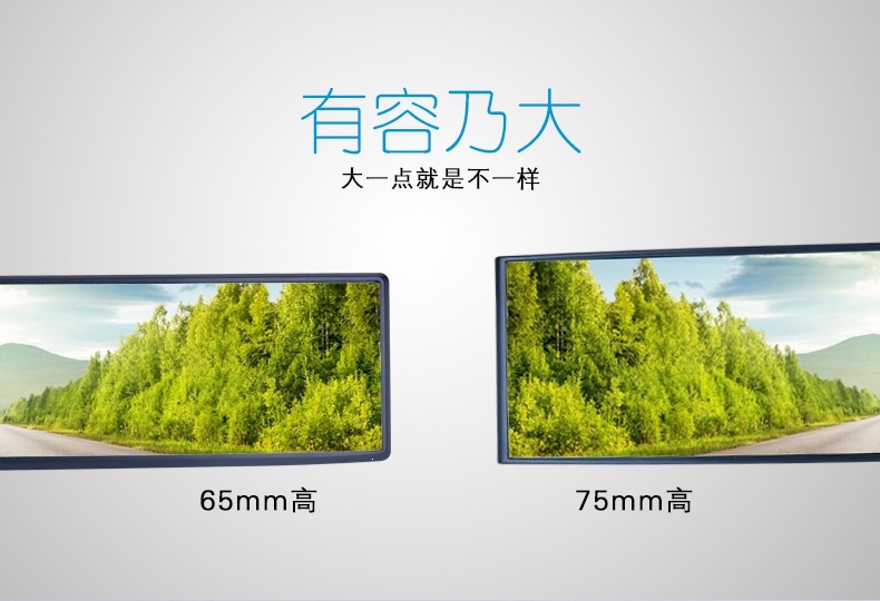 High-Definition Glass Mirror, Car Rearview Mirror, Wide-Angle Mirror with Large Field of View, Anti-Glare Flat Mirror, In-Car Auxiliary Mirror