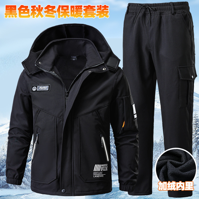 Cross-Border Velvet Jacket Autumn and Winter Waterproof and Windproof Suit Men's and Women's Outdoor Mountaineering Clothing Soft Shell Tactical Work Clothes Cross-Border Velvet Jacket Autumn and Winter Waterproof and Windproof Suit Men's and Women's Outdoor Mountaineering Clothing Soft Shell Tactical Work Clothes