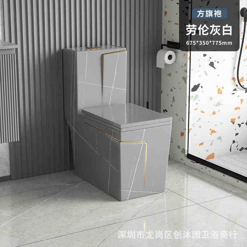 Exportación de comercio exterior Inodoro de color Inodoro de cerámica Fila de piso Fila de asiento de pared Inodoro directo/sifón toilet