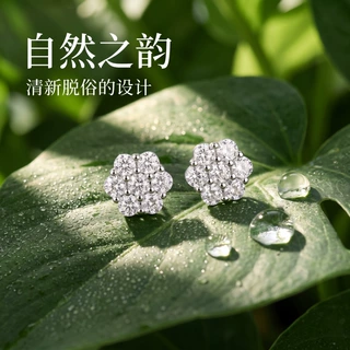 跨境热卖精致超闪镶锆石耳钉嘻哈风小众百搭耳饰女 直播货源批发