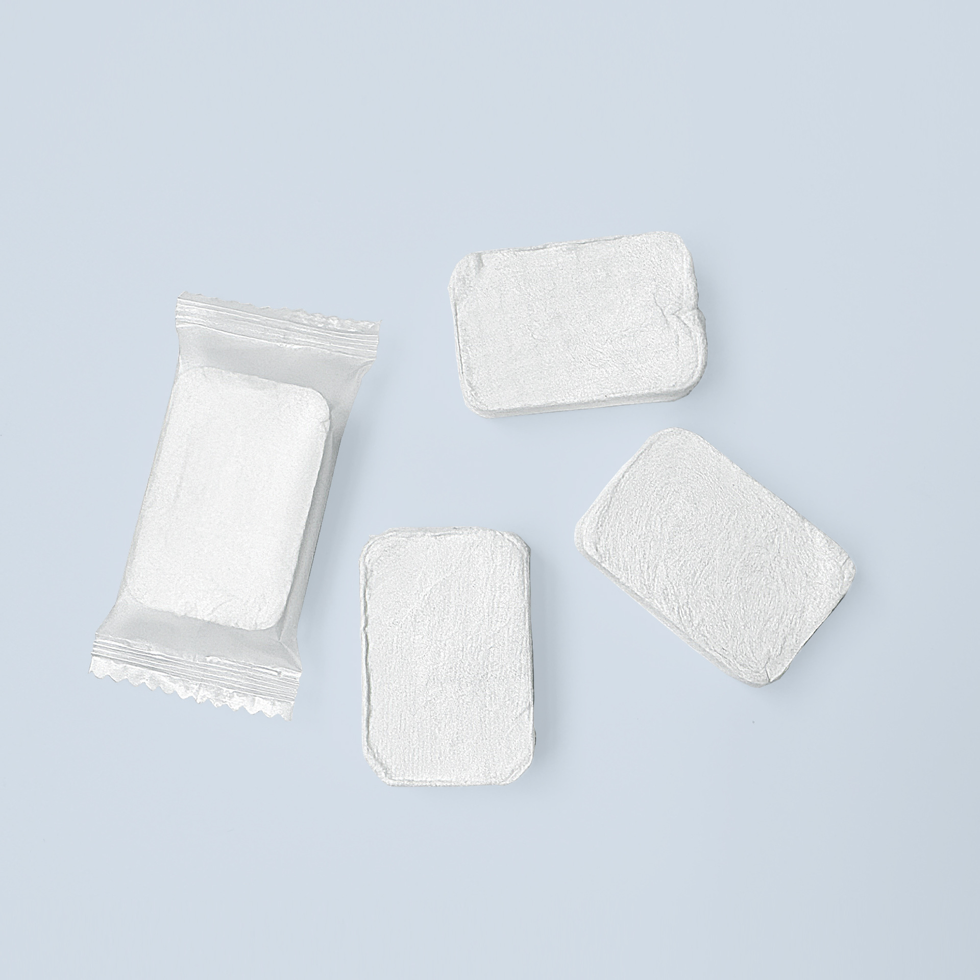 Paquete de algodón comprimido desechable portátil, paquete independiente, algodón limpio bordado, algodón cosmético comprimido, algodón grueso