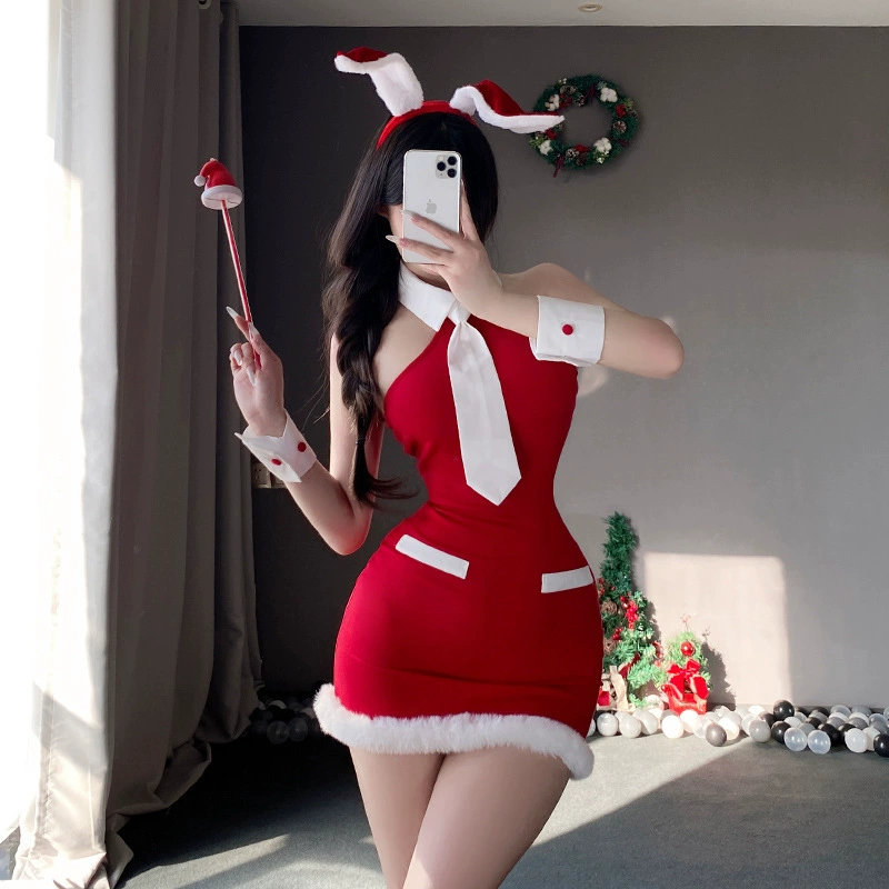 Net Red Сексуальная Якорная Мисс Кролик Платье в канун Рождества