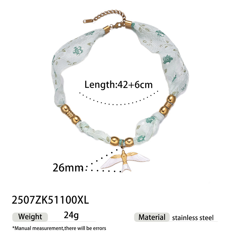 Taina Europa y los Estados Unidos venta transfronteriza caliente de verano playa bufandas de acero inoxidable collar de joyería de la serie de mar al por mayor image 8