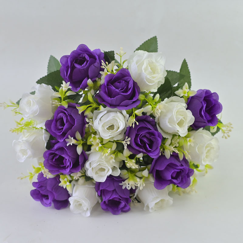 Rose 18 flores falsas flores flores de boda decoración suave decoración arco citación image 16