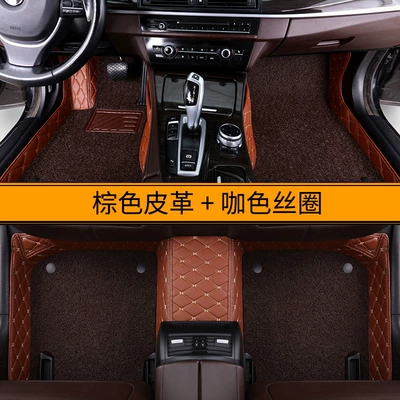Modelə uyğun ayaqaltı – Dedicated to Changan cs75plus - side-pocket-double-brown-leather-curry-silk-ring