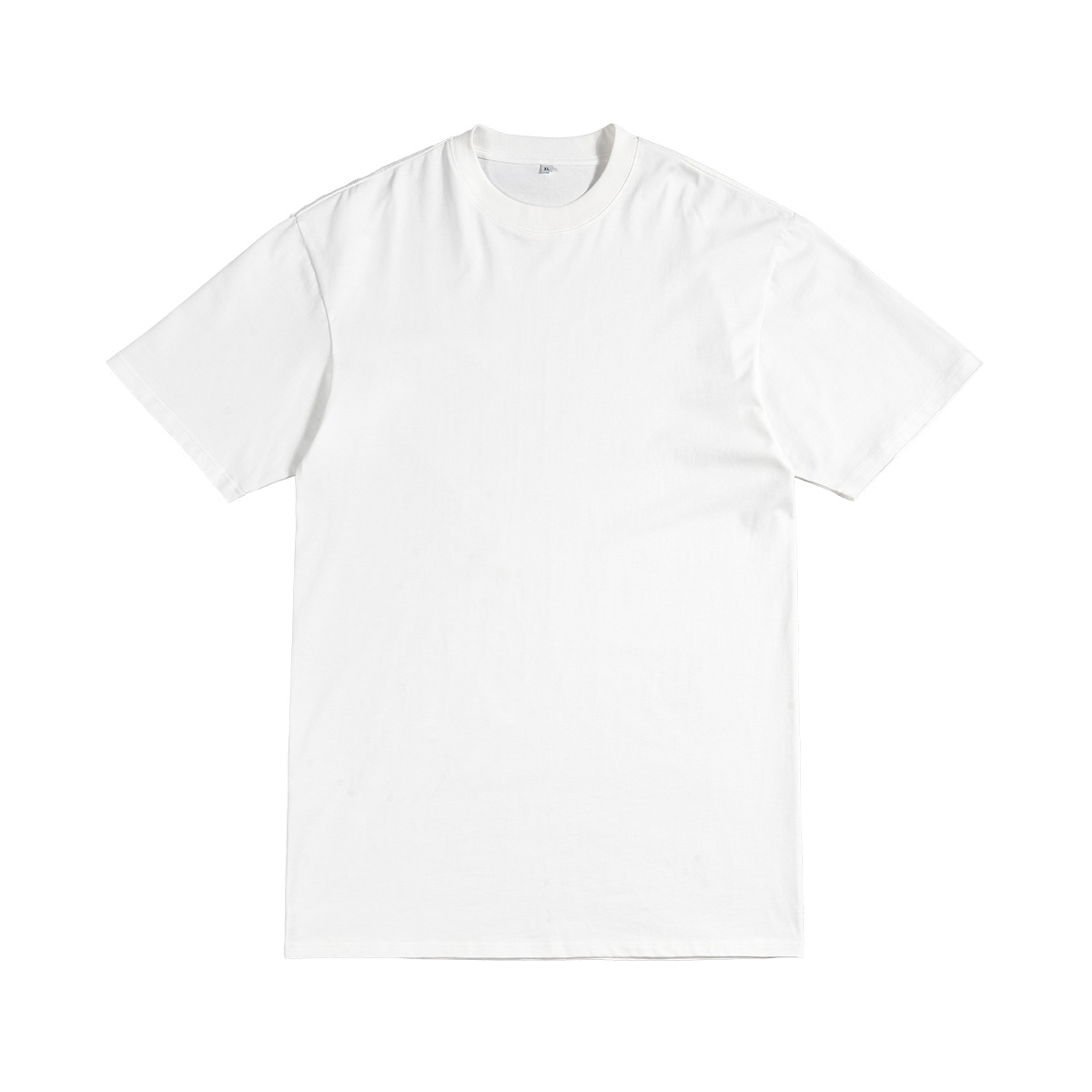 ETAI Hombre| Camiseta de alta calidad suelta de cuello redondo simple de color sólido alargada de algodón de manga corta