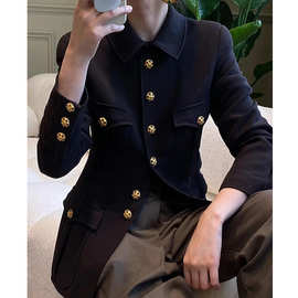 TZ2760复古小香风高级设计感长袖外套女早秋新款气质女神范上衣