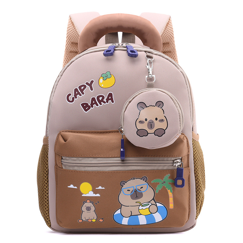 Mochila para niñas lindas, nueva mochila infantil Capibara, mochila transpirable para niños de 3 años y 5 años