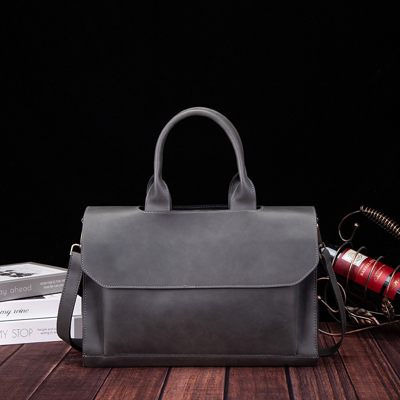 Men's Leather Messenger Bag And Business Computer Briefcase_voghion.com