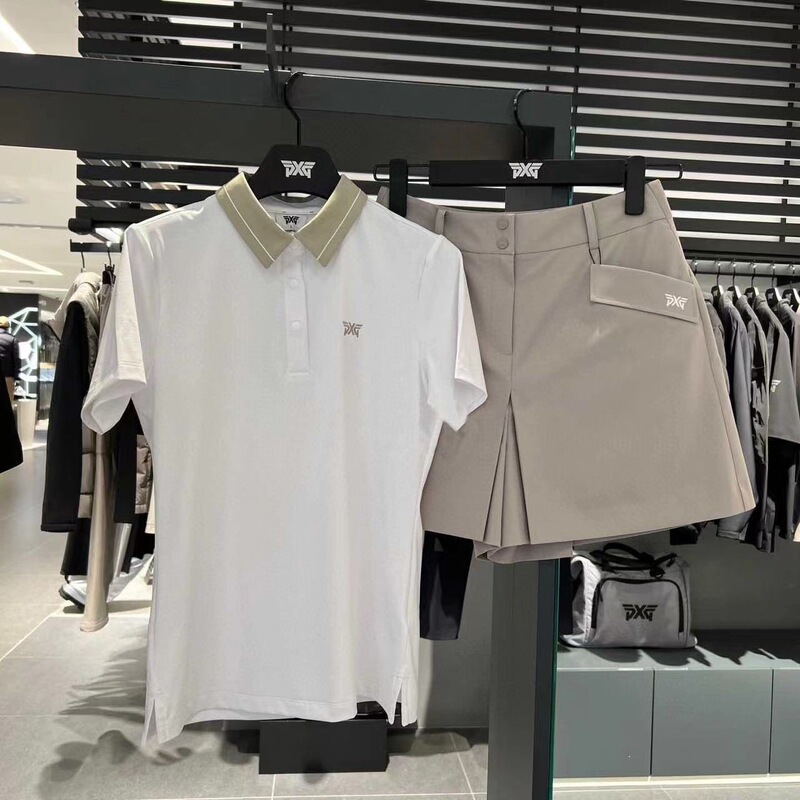 25 New Spring Women's Golf Clothing Golf Casual Sports Versatile Slim-Fit Solid Color Top and Shorts 25 New Spring Women's Golf Clothing Golf Casual Sports Versatile Slim-Fit Solid Color Top and Shorts