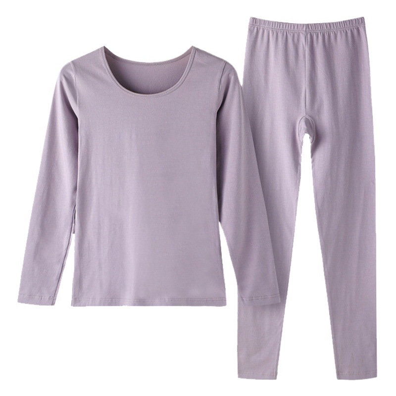 Venta al por mayor de algodón de las mujeres ropa interior térmica traje de otoño pantalones traje nuevos pantalones de manga larga estudiante más tamaño versión coreana