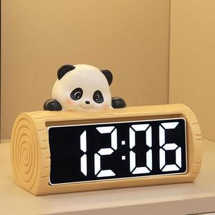 Panda Digital Clock Pendulum Desktop Ornaments High-Value Living Room Home Bedroom Home Cute Decorations