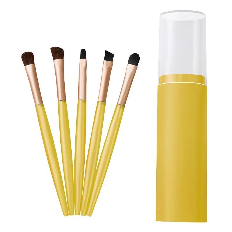 Venta Directa de fábrica 5 pelo de caballo barril cepillo conjunto maquillaje herramientas especiales ojo maquillaje cepillo conjunto