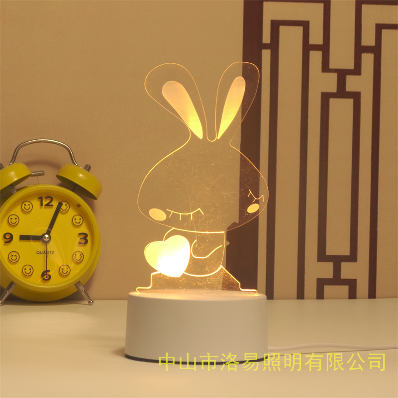 3D lámpara de noche acrílica atmósfera regalos de cabecera atmósfera lámpara de evento regalos al por mayor DIY lámpara de escritorio ideas de Navidad