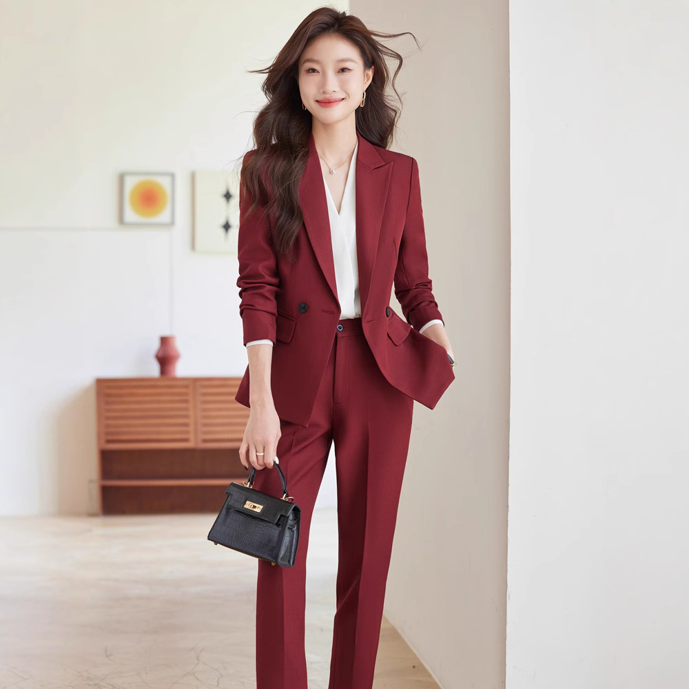 Autumn and Winter New Two-Piece Set OL Spring and Autumn Small Jewelry Store Black Professional Tooling Business Commuter OL