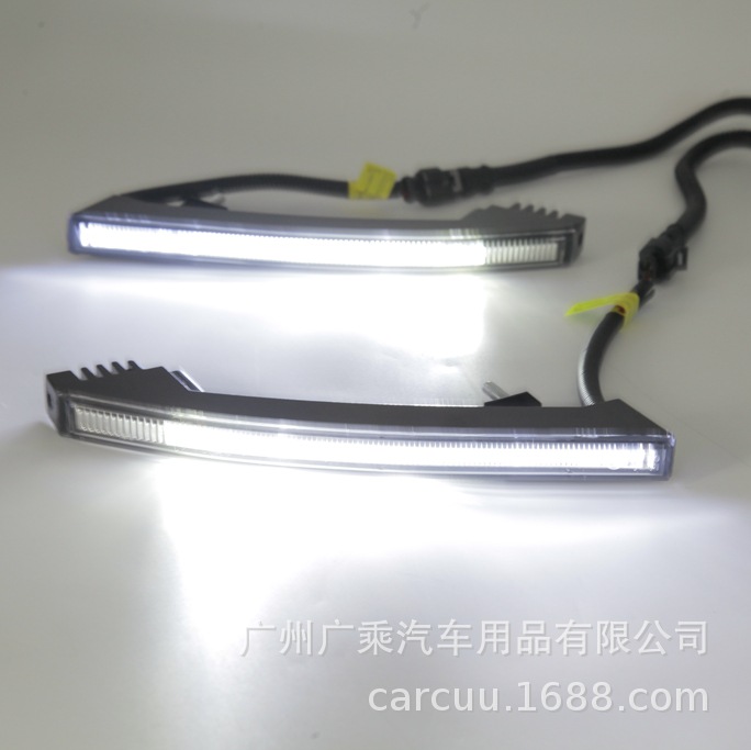 Aplicable a la guía de luz Luz de circulación diurna universal Luz de circulación diurna blanco Amarillo 2 colores tira de luz de circulación diurna universal