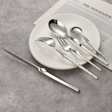 锻打铂钻系列西餐牛排304刀叉勺五星级酒店不锈钢餐具西式