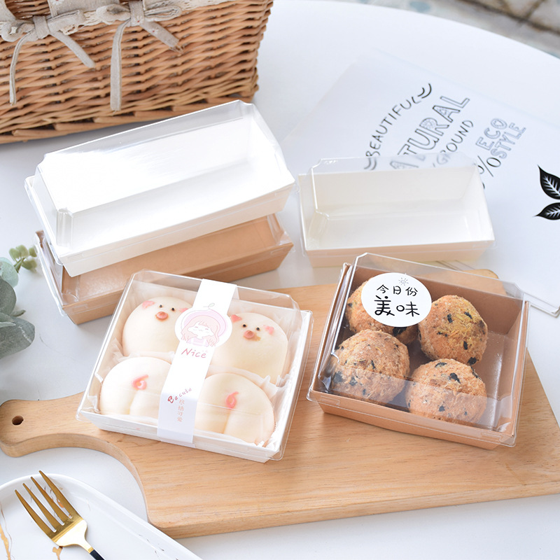三明治雪媚娘肉松小贝麻薯泡芙蟹小方包装盒烘焙甜品西点包装盒子