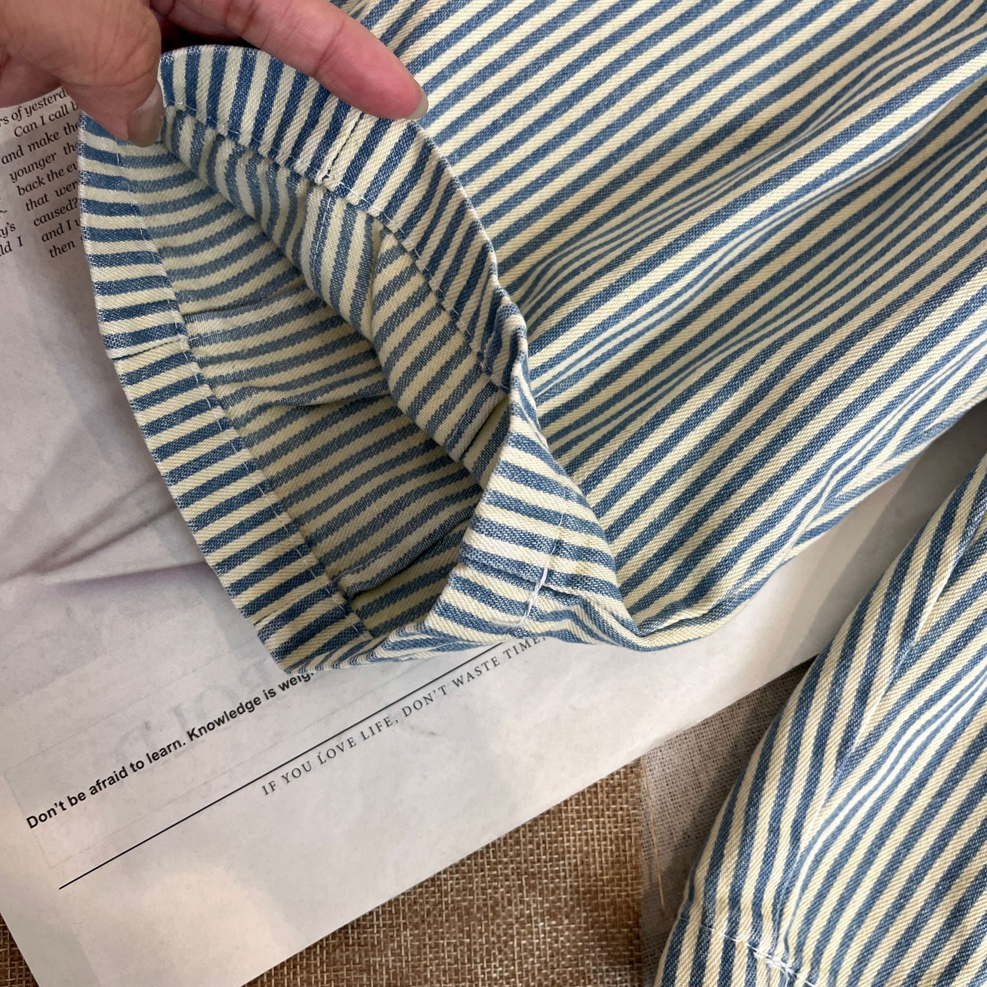 재고 [조커 필수] 2025 가을  일본유치원 클래식 외국식 조커 줄무늬 바지