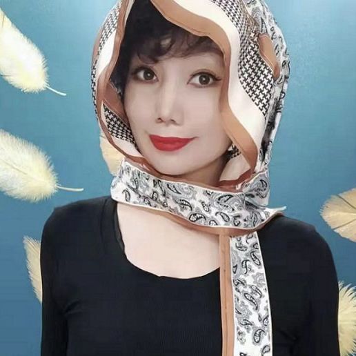 [Double-sided double-layer] new sunscreen headscarf women's versatile satin wrap scarf hat turban hat windproof, dustproof and damp