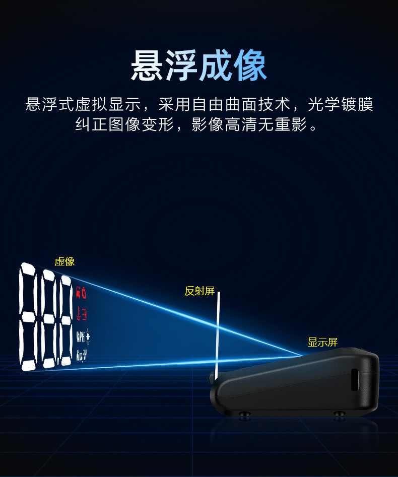 Smart Car Display C100 Car Obd High-Definition Speed Projector Cross-Border Supply Hud Head-Up Display