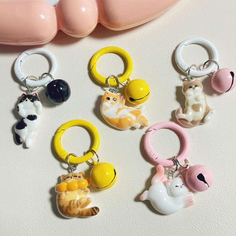 New Cute Simulation Cat Keychain Bell Persian Cat Pendant Ins Style Siamese Cat Schoolbag Headset Pendant New Cute Simulation Cat Keychain Bell Persian Cat Pendant Ins Style Siamese Cat Schoolbag Headset Pendant