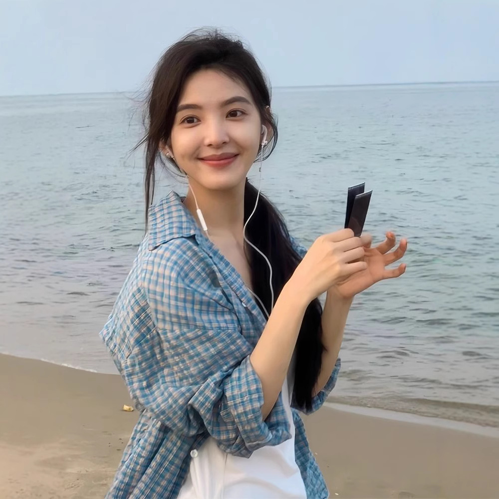 [자체 공장 재고 있음] 봄과 가을 얇은 파란색 격자 무늬 셔츠 여성 긴팔 캐주얼 커플 코트 탑