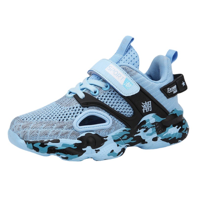 Zapatillas de Malla para Niños Transpirables con Cierre de Velcro para Correr