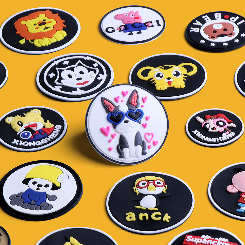 宠物硅胶装饰皮标签 服装PVC橡胶标 箱包帽子反光胶章 卡通滴塑标