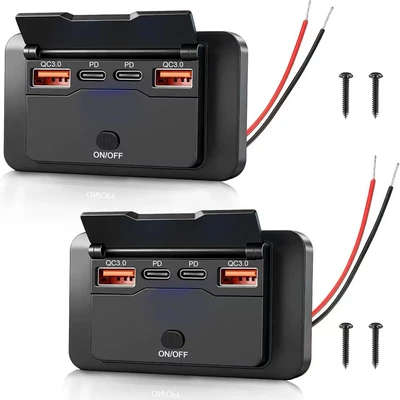 Car Charger Modified to 4-Port: Mobil şarj cihazları
