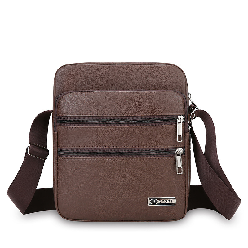 New Men's Bag Multi-layer Simple Lightweight All-match Shoulder Bag Business Commuter Large Capacity Business Cash register Crossbody Bag New Men's Bag Multi-layer Simple Lightweight All-match Shoulder Bag Business Commuter Large Capacity Business Cash register Crossbody Bag