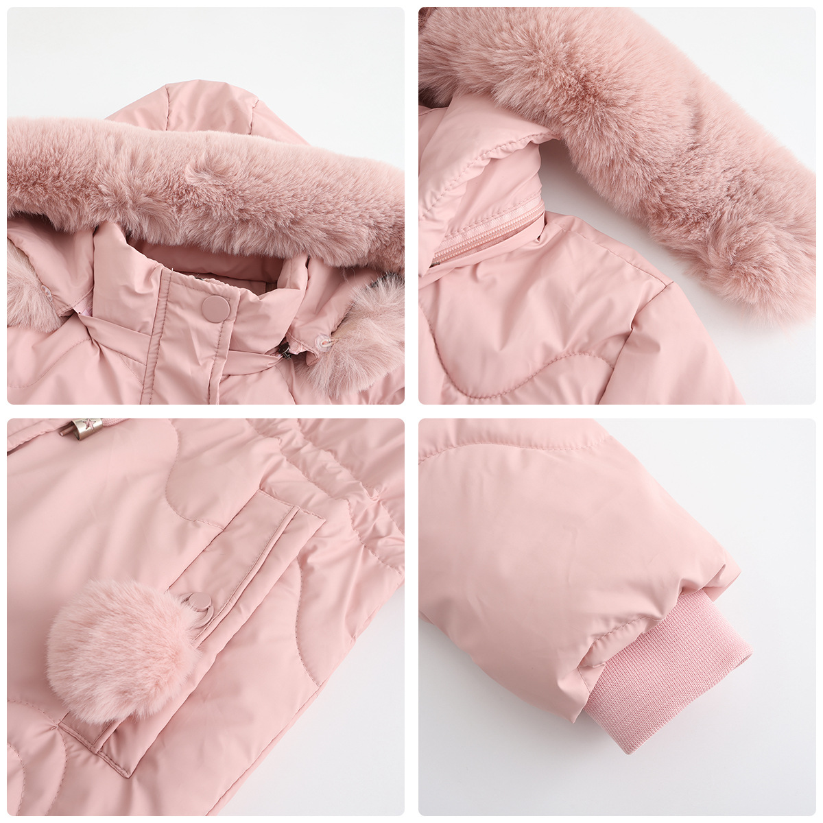 Damenbekleidung Neue Damen-Baumwollkleidung Abnehmbare Mütze Wolle Herbst und Winter Warme Parkajacke Abnehmbare Kapuze Mittellange Jacke für Damen_voghion.com