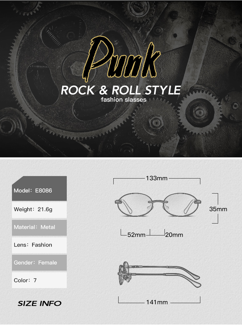40g Weight Frameless Glasses Structure Sunglasses Classification Ac, UV400 Protection Lens Material Oval Frame Glasses Style Outdoor, Travel Occasion Solid Color Pattern All Seasons Season Unisex Gender Simple Style, Classic Style Style Simple Style Classic Style Solid Color Ac UV400 Protection Oval Frame Frameless Women's Sunglasses 7
