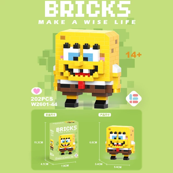 Mini Sponge 202PCS [Color Box Installation]