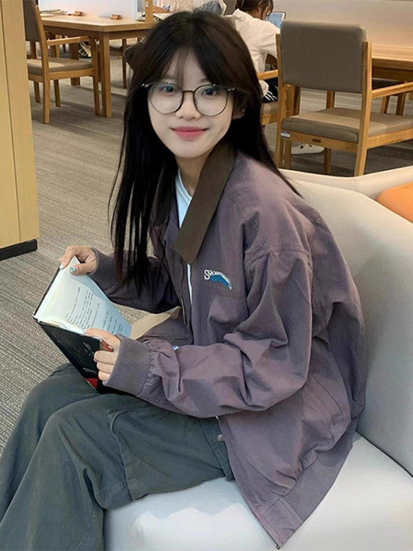 早秋季美式复古棒球服夹克外套女款秋2025新款巨好看漂亮薄款|undefined