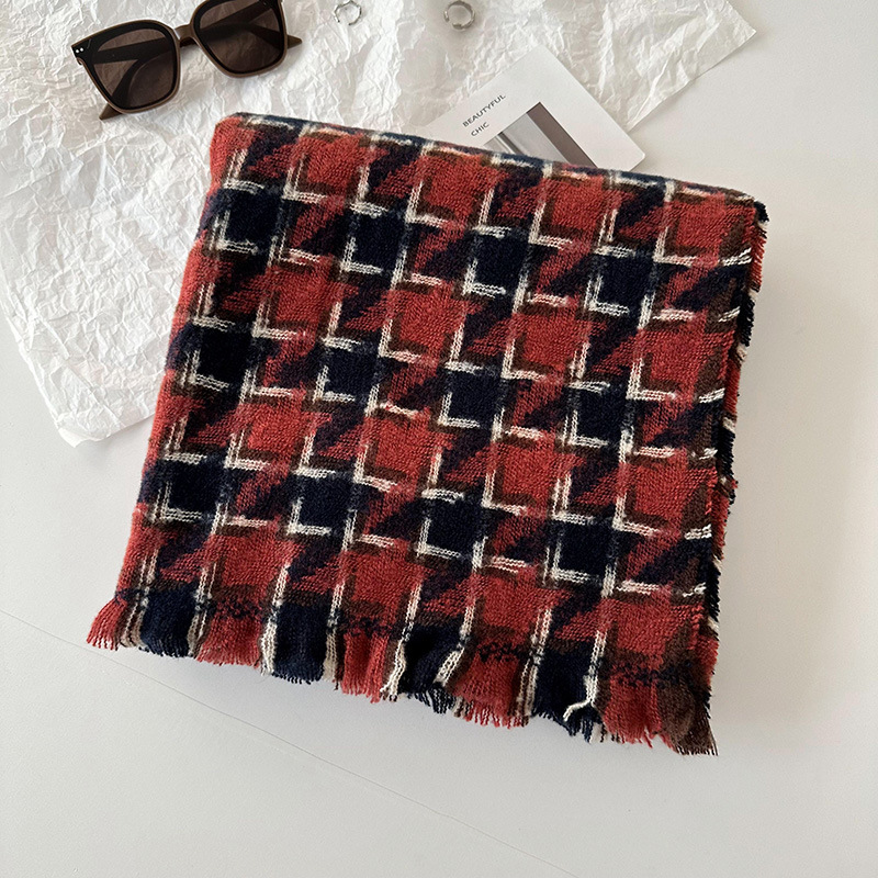 Bufandas de cachemira de imitación de mujeres 2025 invierno de alta calidad espesa alargada bufandas de cuadrilátero caliente bufandas de cuello cubierta chal