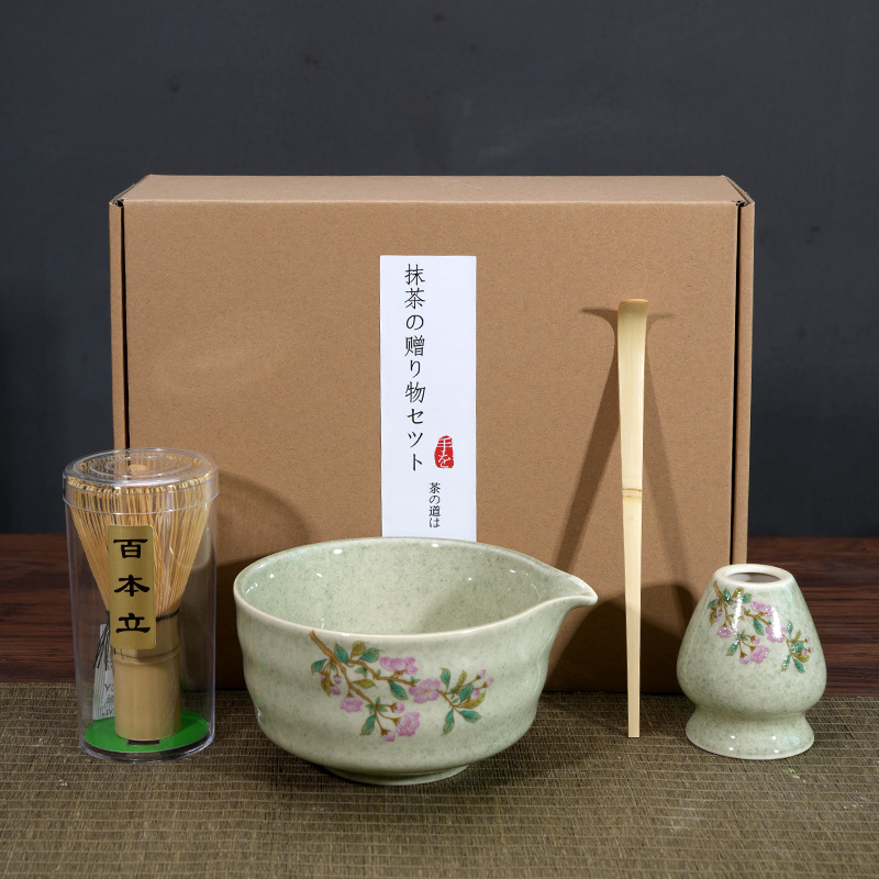 Japonés Matcha tazón Matcha túnica canción té herramientas de pedido taza de té de cerámica taza de té mezclador Matcha cepillo taza de té