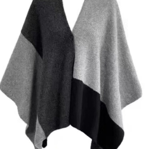 Manufacturer wholesale 100 wool shawl cloak for women  new multi-functional warm shawl supports dropshipping