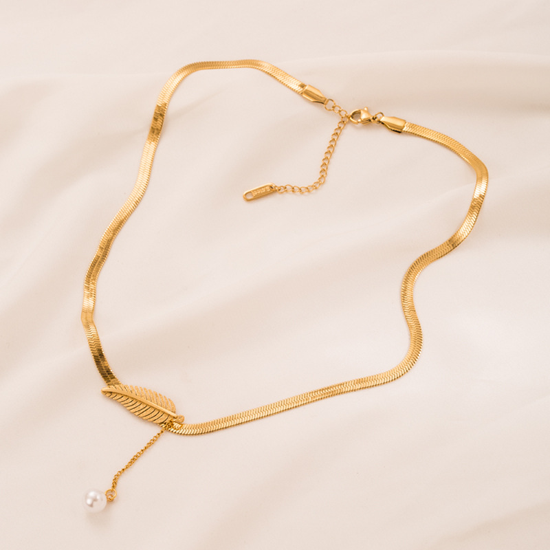 Retro Geometric Titanium Steel Plating Layered Necklaces 1 Piece