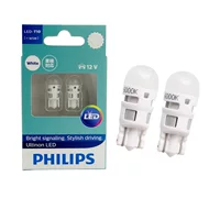Philips T10 Широкоформатная лампа 6000K подсвечена белым светом W5W Внутренняя лампа для чтения t10 задняя коробка номерной лампы по умолчанию