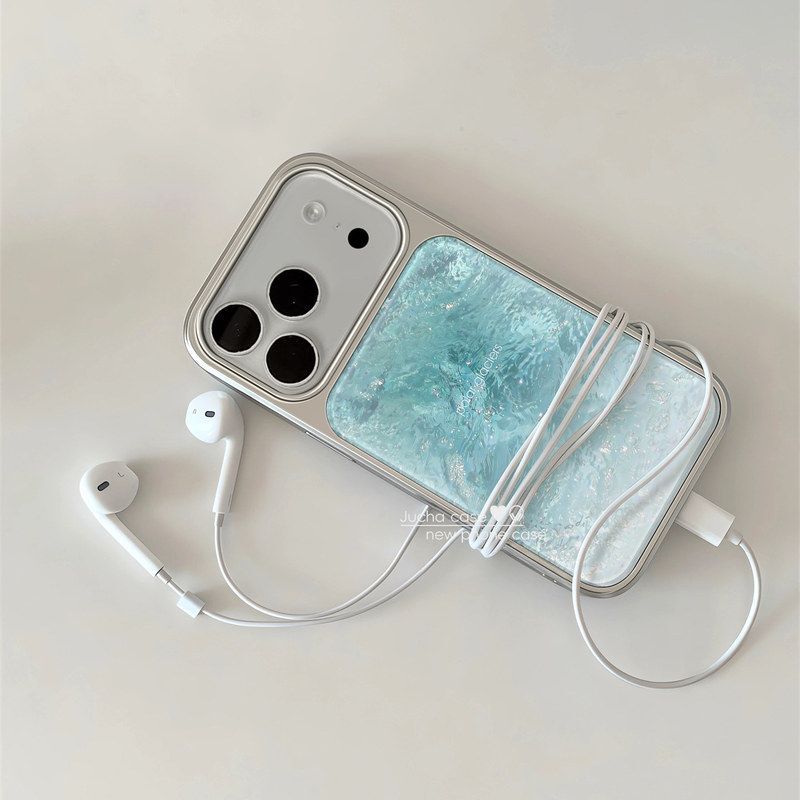 Suitable for iPhone 17 Pro Phone Case with Anti-Drop Design, High Aesthetic Value for Apple 16, Light Luxury for 15, Polar Glacier for 14