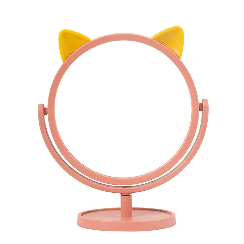 Table makeup mirror dormitory net red INS vertical small mirror wholesale home desktop round plastic dressing mirror