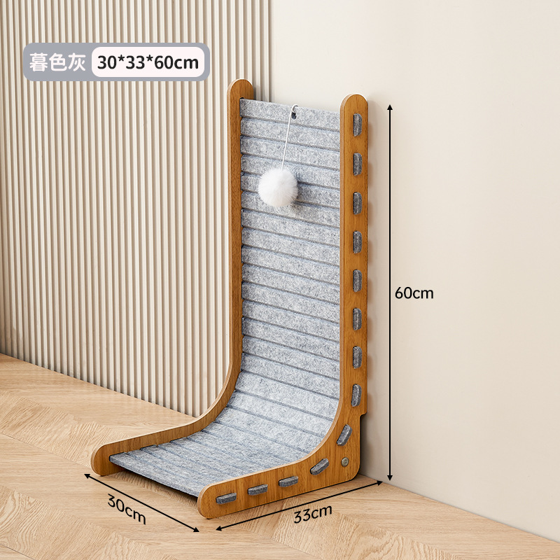 Tablero de agarre para gatos en forma de L, vertical, resistente al desgaste, sin caspa, nido para gatos, todo en uno, resistente al agarre, tablero de garra de gato de papel corrugado grande, juguete para gatos