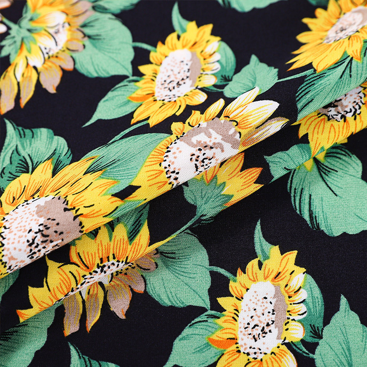Shaoxing textil floral tejido viscose 100% rayon tela de impresión de camisa image 6